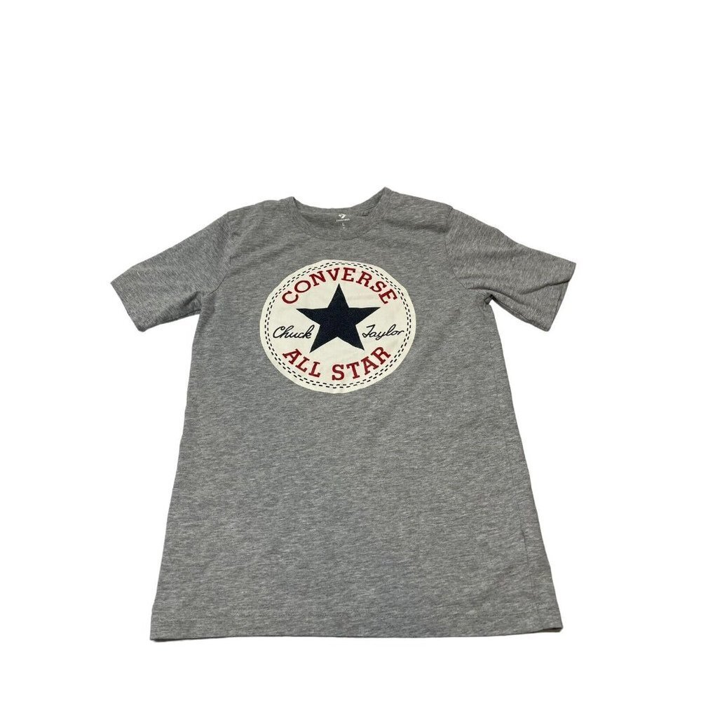 CONVERSE ALL STAR CHUCK TAYLOR CREW NECK Gray  T-SHIRT Youth Large